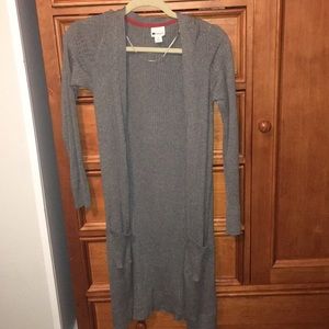 Long sleeved, button down long cardigan